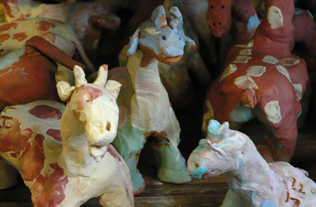 Работы из глины