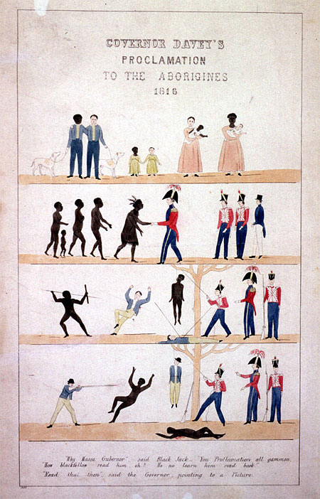 Рекламный плакат политики лейтенант-губернатора Артура, направленной на примирение поселенцев и аборигенов