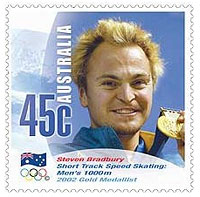 Почтовая марка в честь Стивена Брэдбери