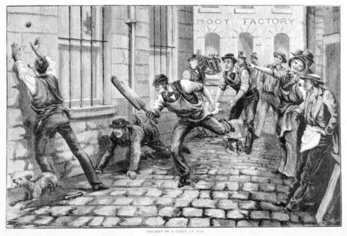 Игра в крикет в 1887 году