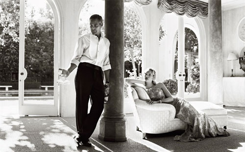 Джемма Уорд и Джордж Клуни